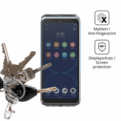 dipos Displayschutz für Ingenico Axium DX8, mattierte Oberfläche, Blickschutzfilter und perfekter Passform