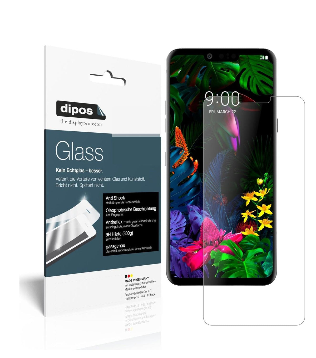 1x 9H Schutzfolie matt für LG G8 ThinQ Panzerfolie