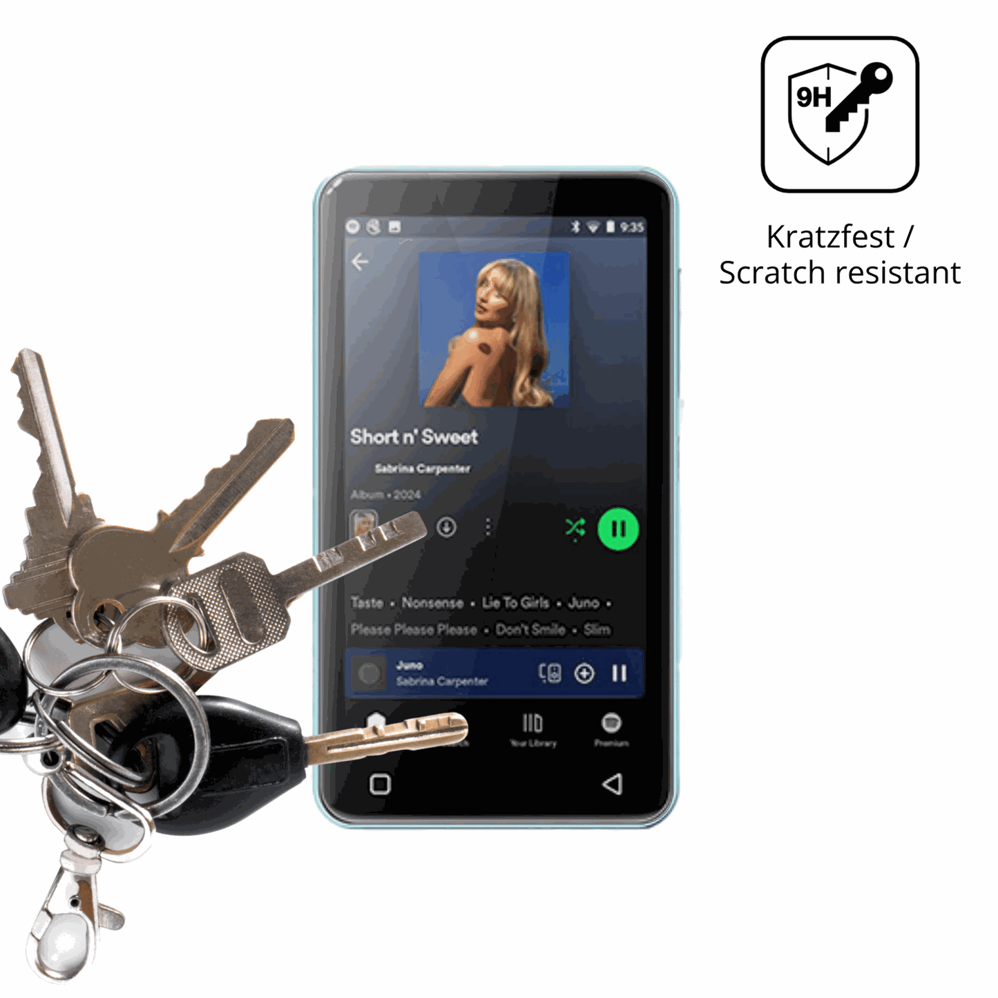 dipos Displayschutz für innioasis G1, transparente Oberfläche, perfekte Passform auch für die Rundungen