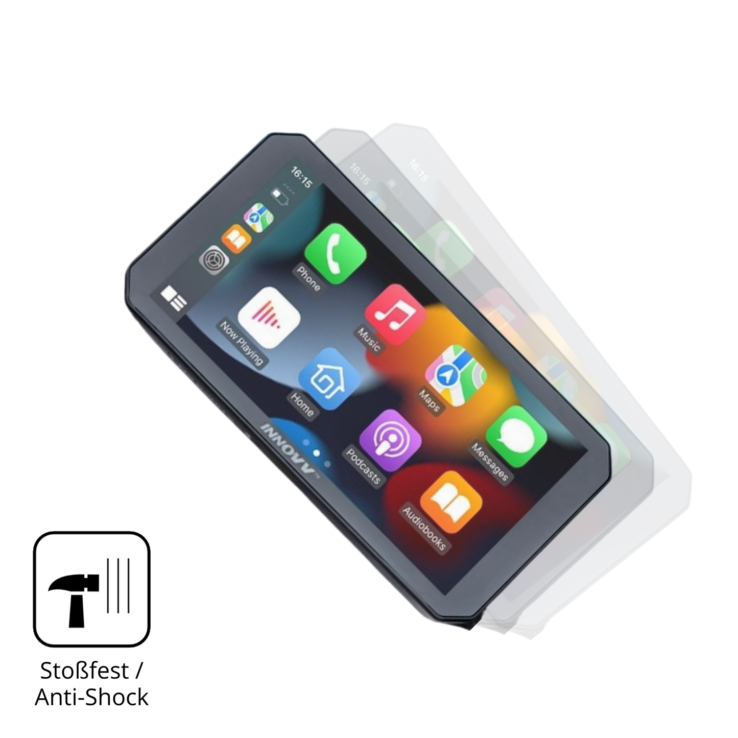 Schutz gegen Kratzer auf dem Innovv N1 5.99 Zoll Glas durch Schlüssel, Stöße gegen die Tischkante oder Stürze