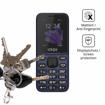 dipos Displayschutz für INOI 101 Classic, mattierte Oberfläche, Blickschutzfilter und perfekter Passform