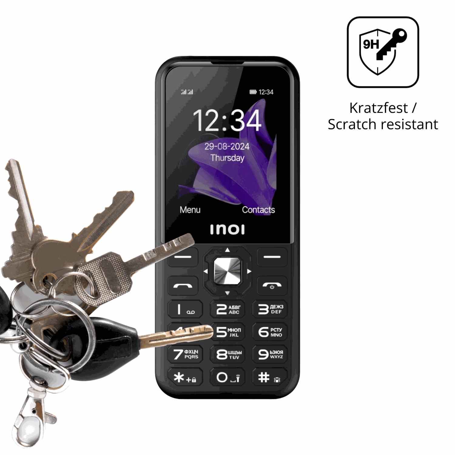 dipos Displayschutz für INOI 340 PowerHub 4G, transparente Oberfläche, perfekte Passform auch für die Rundungen