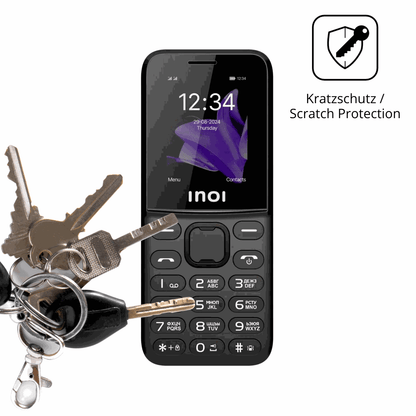 Schutz gegen Kratzer auf dem INOI 140 Classic Lite 4G Glas durch Schlüssel oder Ähnliches