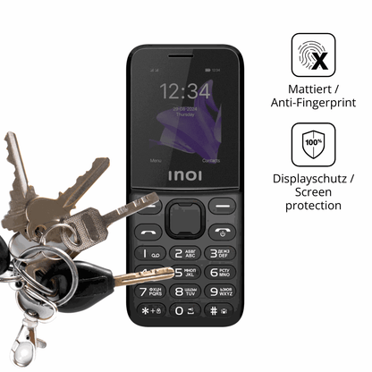 dipos Displayschutz für INOI 240 Modern 4G, mattierte Oberfläche, Blickschutzfilter und perfekter Passform