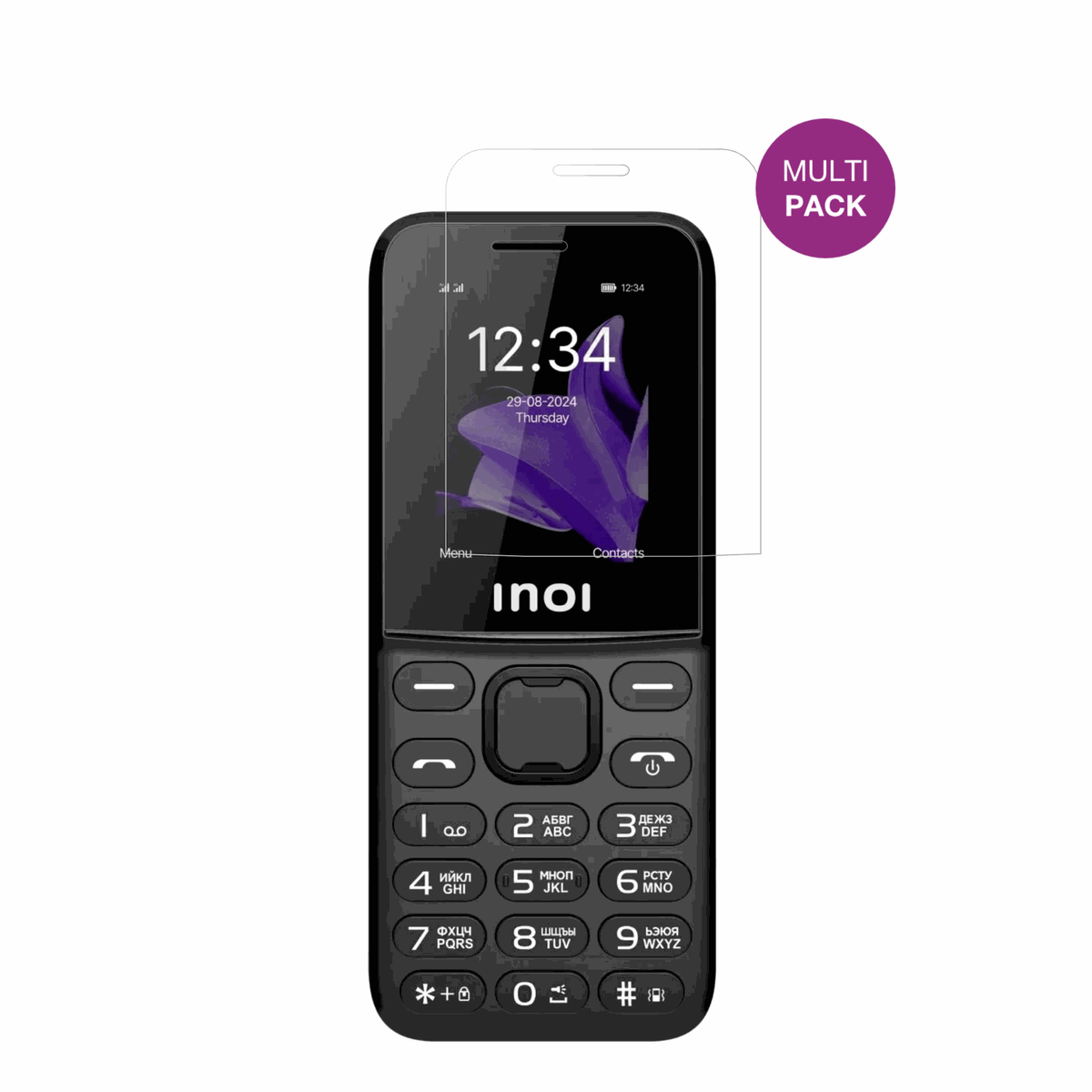 INOI140 Classic Lite 4G mit aufgebrachter dipos Displayschutzfolie, glasklare Darstellung ohne Einschränkungen