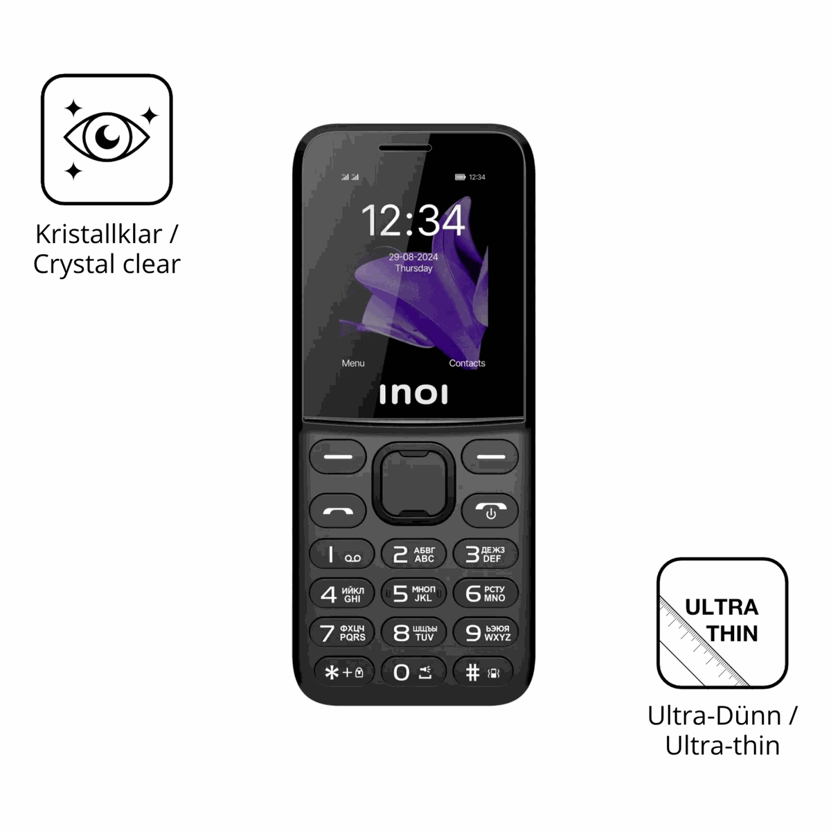 Dünne und klare Folie passend zugeschnitten für INOI 140 Classic Lite 4G