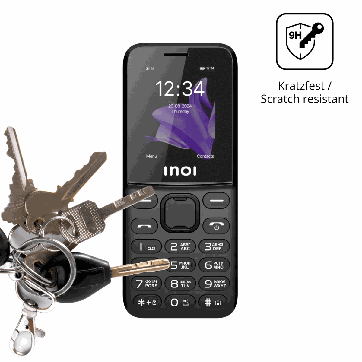 dipos Displayschutz für INOI 240 Modern 4G, mattierte Oberfläche, robuste Festigkeit und perfekte Passform