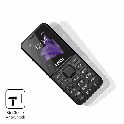 Schutz gegen Kratzer auf dem INOI 240 Modern 4G Glas durch Schlüssel, Stöße gegen die Tischkante oder Stürze