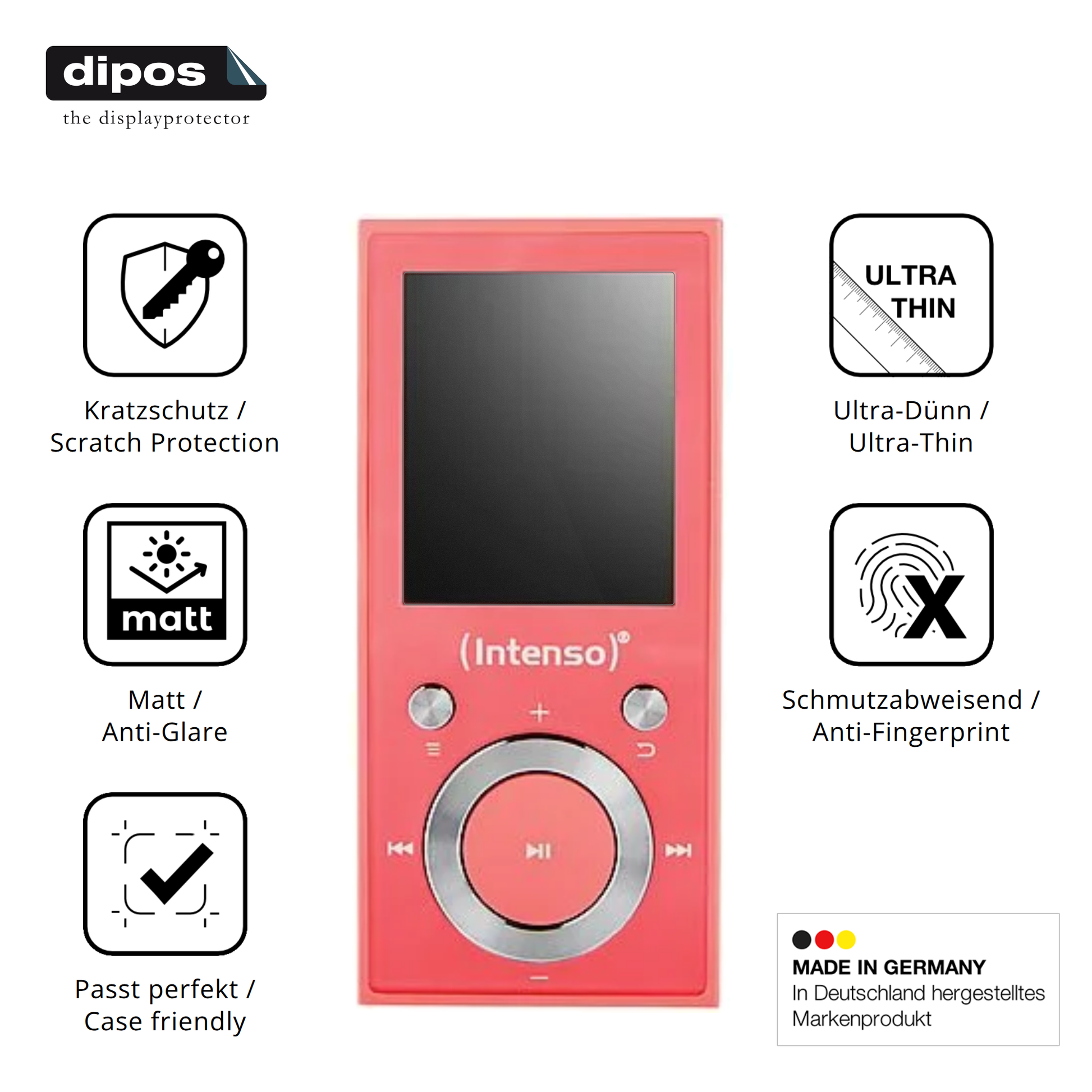 Displayschutz hergestellt in Deutschland, höchste Qualität made in Germany