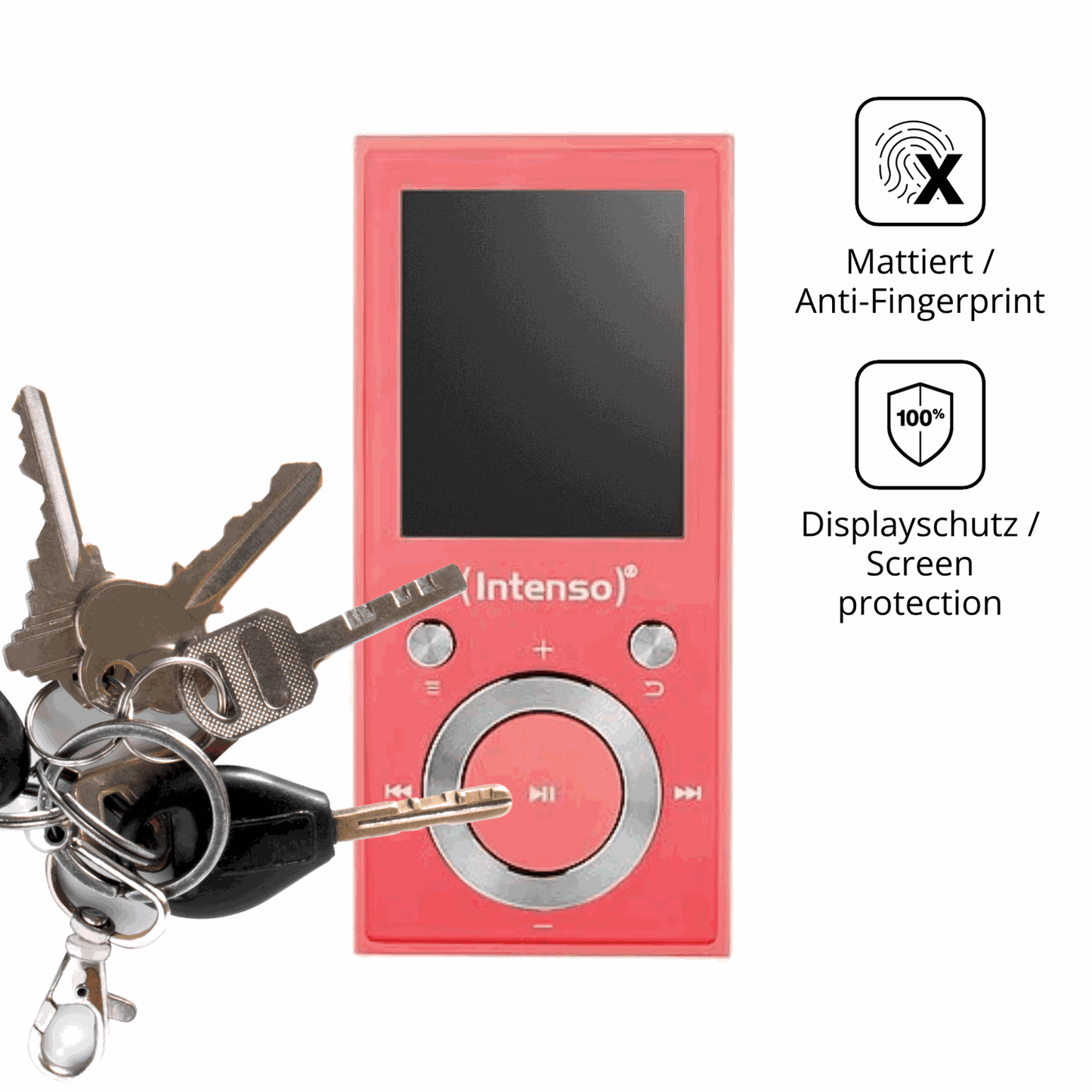 dipos Displayschutz für Intenso Video Scooter BT, mattierte Oberfläche, Blickschutzfilter und perfekter Passform