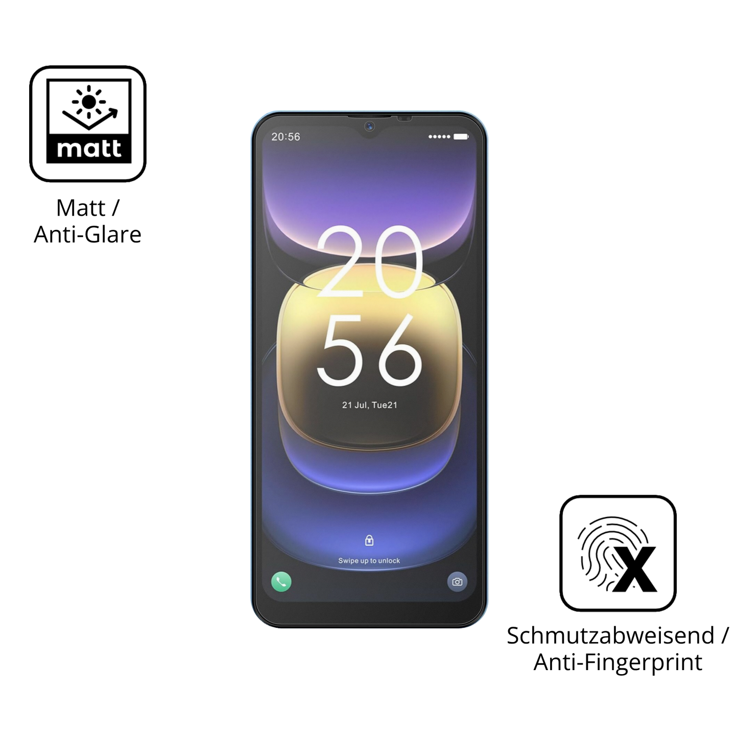 9H Hartbeschichtete, flexible Folie passend zugeschnitten für Invens Note TK01