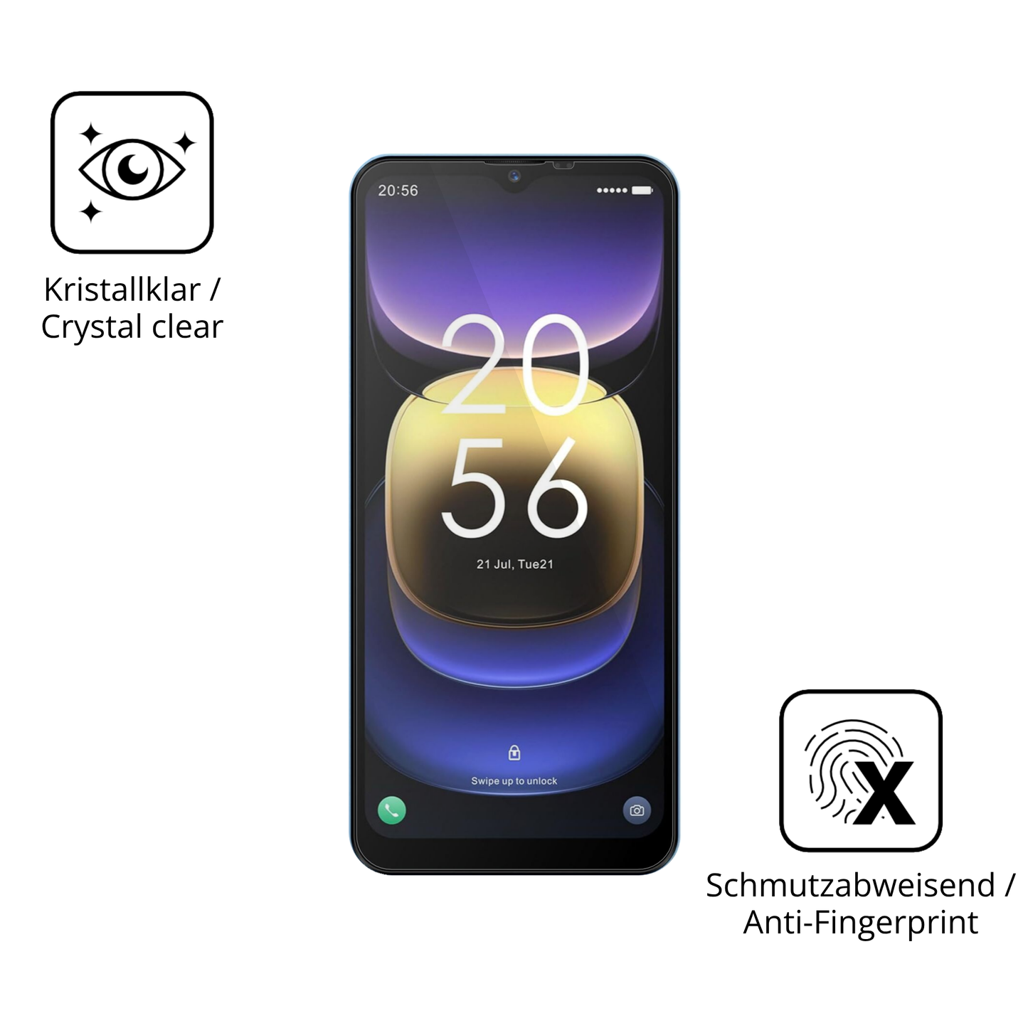 Flexible TPU-Folie passend zugeschnitten für Invens Note TK01, vollständige Abdeckung