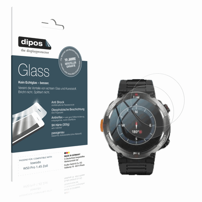Matte Displayschutzfolie von dipos passend für Iowodo W50 Pro 1.45 Zoll, 9H kratzfest und blasenfrei montiert