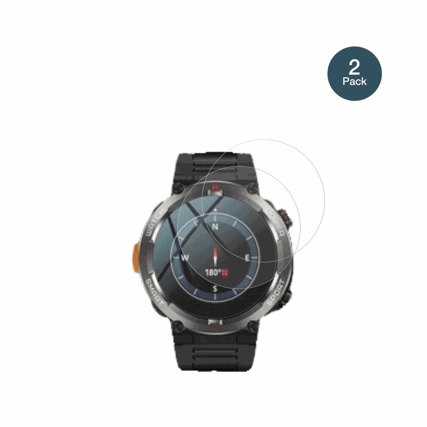 IowodoW50 Pro 1.45 Zoll mit aufgebrachter dipos Panzerfolie, die lästige Fingerabdrücke minimiert