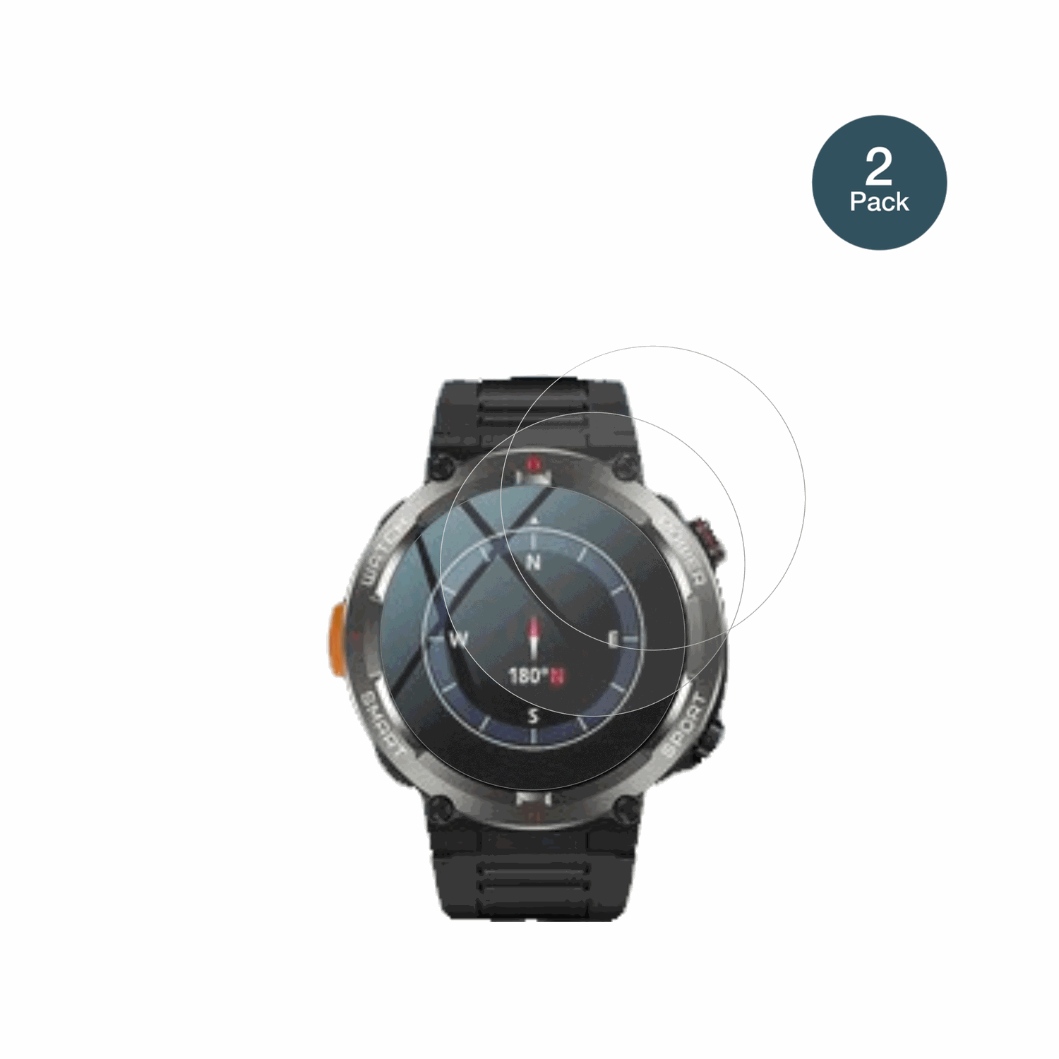IowodoW50 Pro 1.45 Zoll mit aufgebrachter dipos Panzerfolie, die lästige Fingerabdrücke minimiert