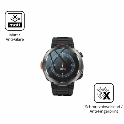9H Hartbeschichtete, flexible Folie passend zugeschnitten für Iowodo W50 Pro 1.45 Zoll