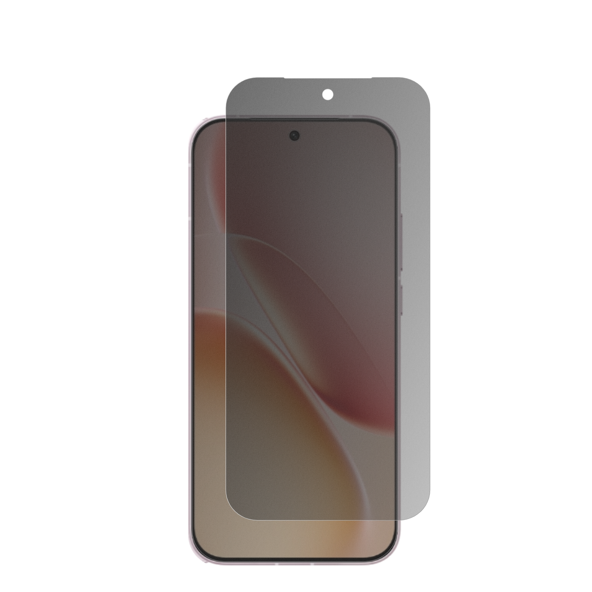 iQOOZ11 Turbo mit aufgebrachtem dipos Displayschutz, der seitliche Einblicke blockiert