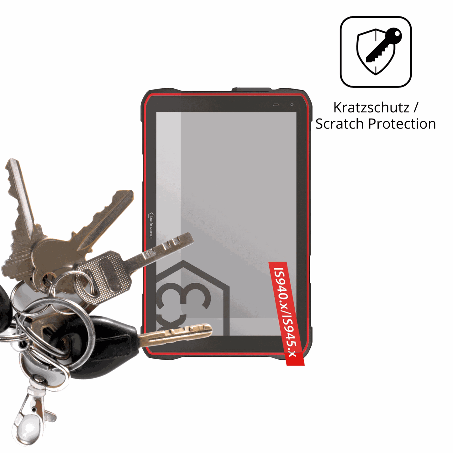 2x Schutzfolie matt für i.safe MOBILE IS940.1 Display-Schutzfolie