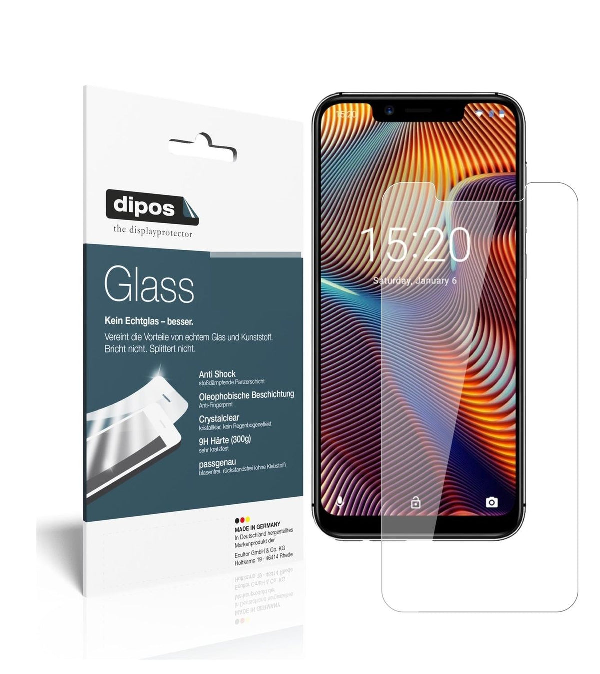 1x 9H Schutzfolie für Umidigi A3 Pro (2018) Panzerfolie