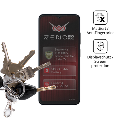 dipos Displayschutz für Itel Zeno 20 Max, mattierte Oberfläche, Blickschutzfilter und perfekter Passform