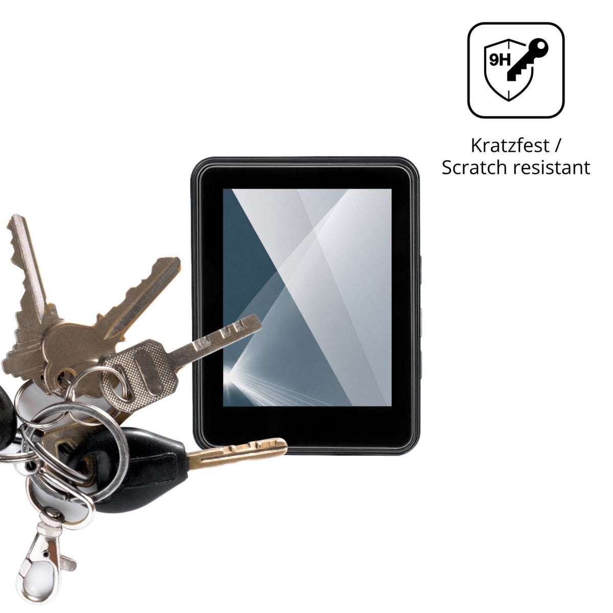 dipos Displayschutz für Joueainou MP3-16, transparente Oberfläche, perfekte Passform auch für die Rundungen