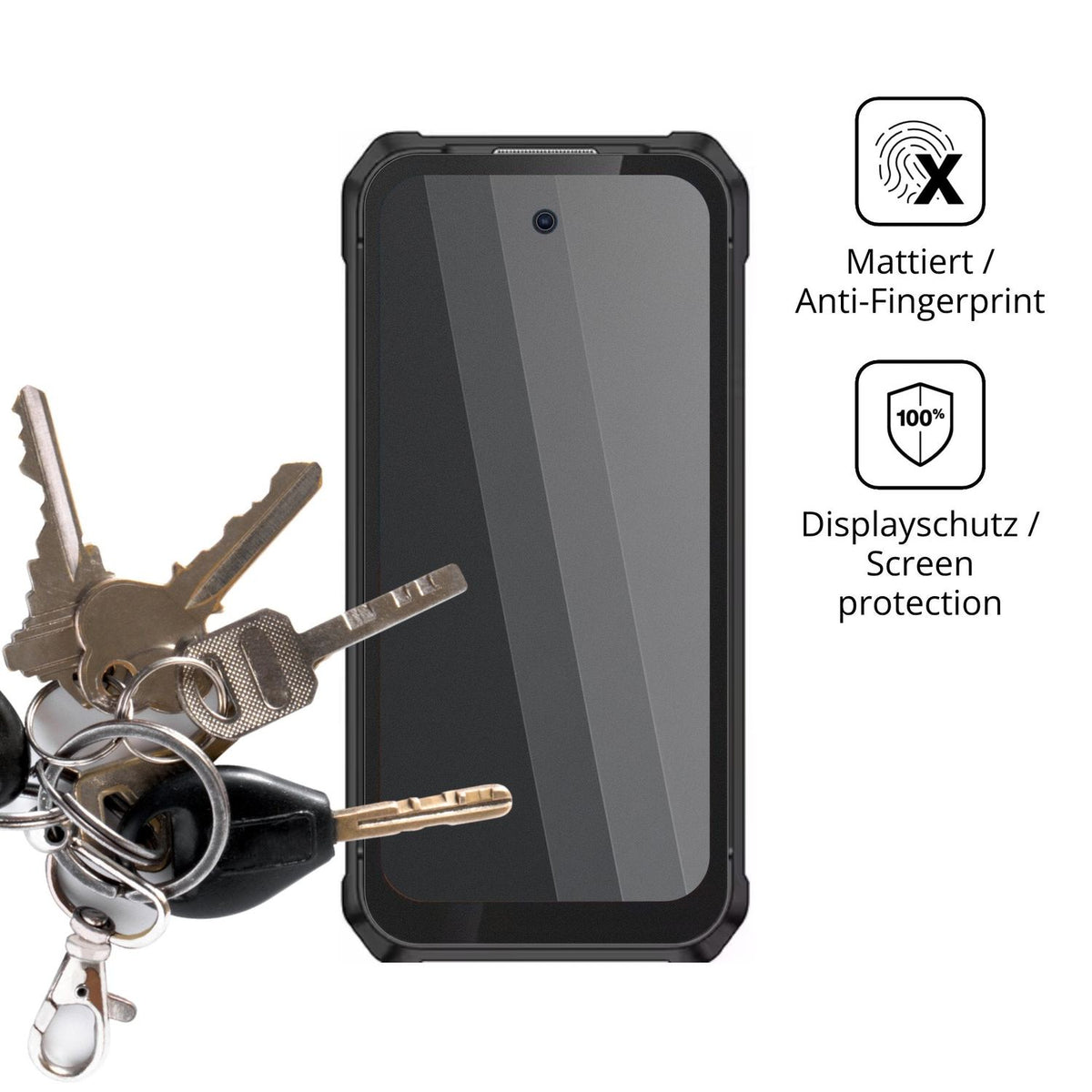 dipos Displayschutz für JoyZap Maxo, mattierte Oberfläche, Blickschutzfilter und perfekter Passform