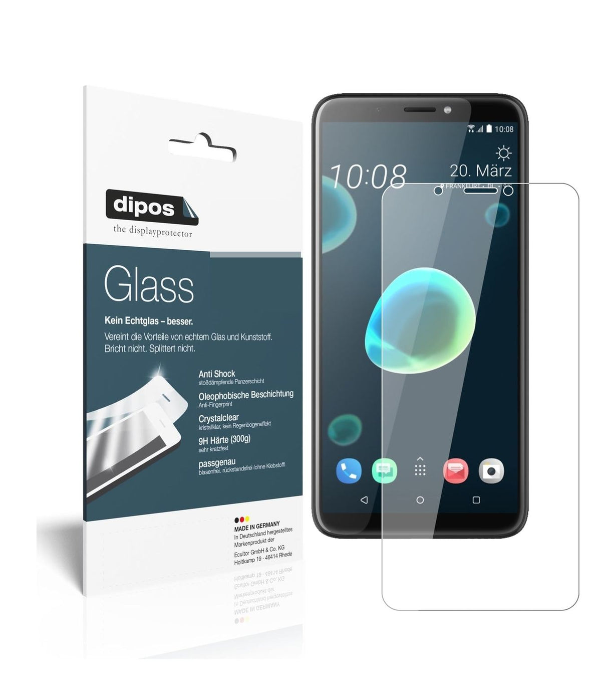 1x 9H Schutzfolie für HTC Desire 12 Plus Panzerfolie