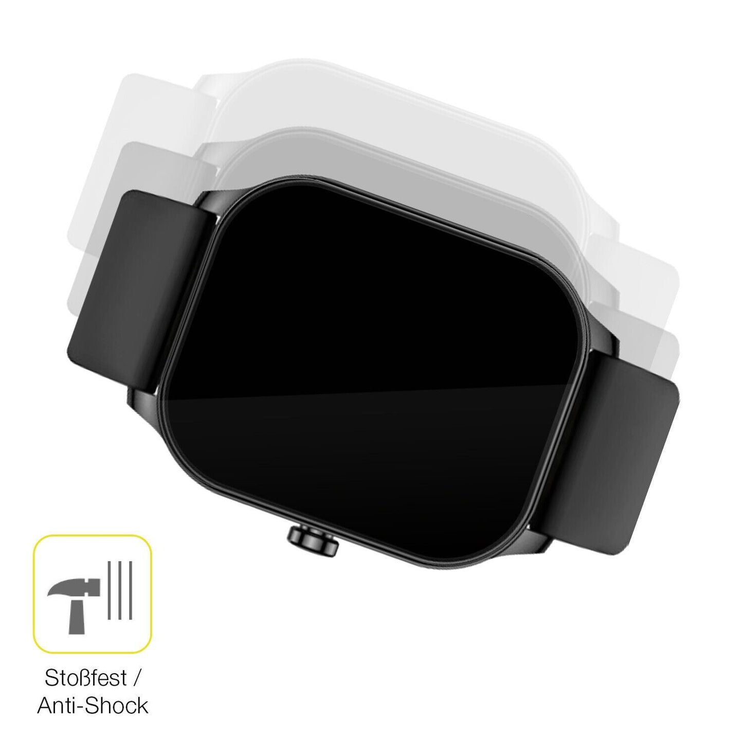 2x 3D Full Cover Schutzfolie für Amazfit Pop 3s (4)