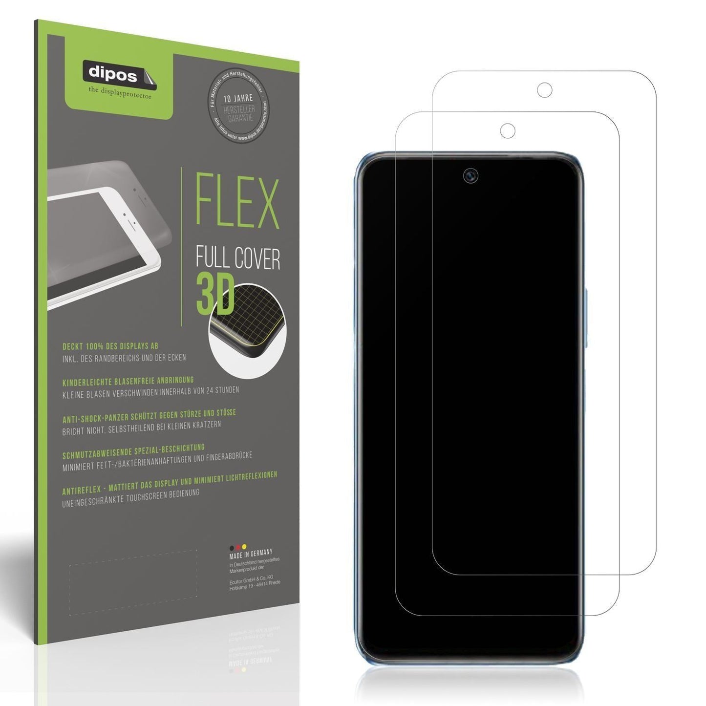 2x Full Cover Schutzfolie matt für Infinix Hot 20S (1)