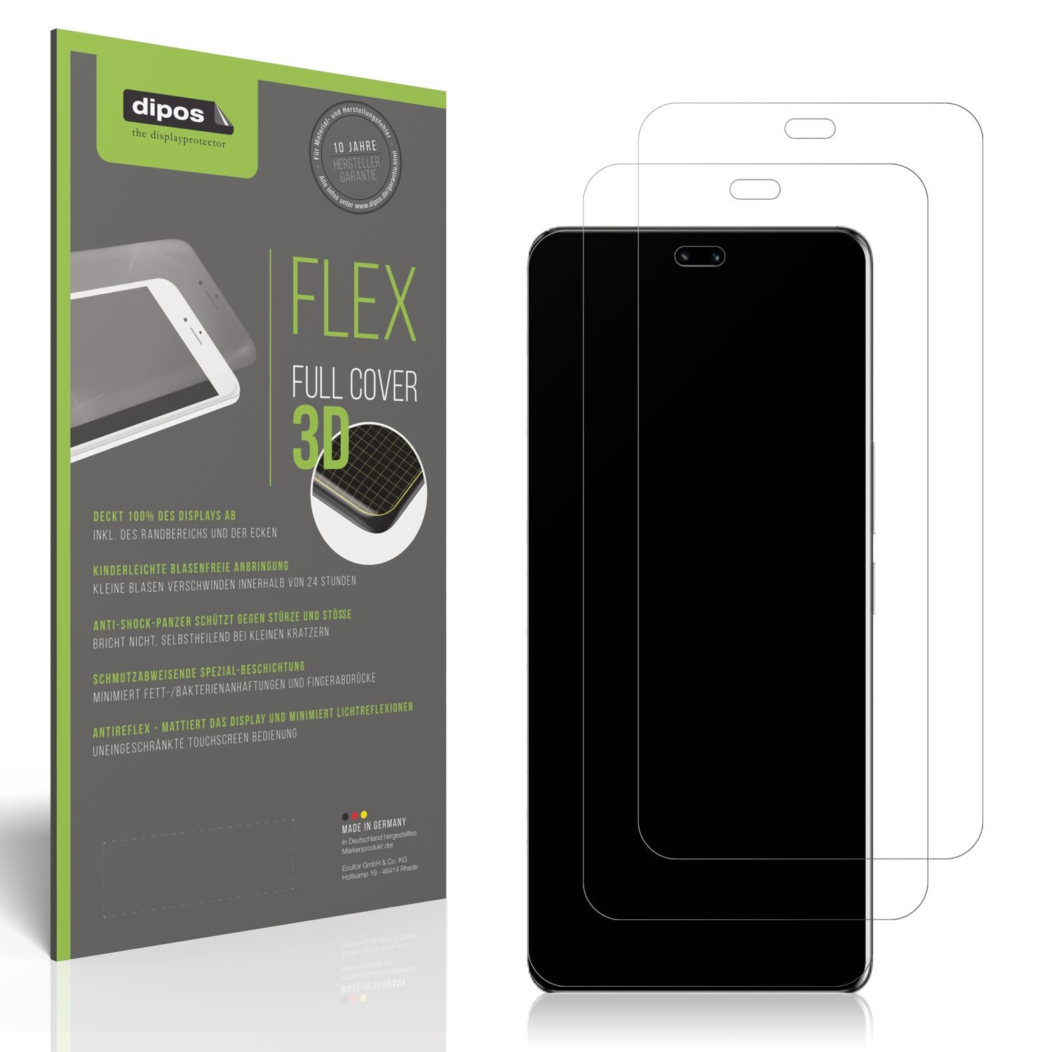 2x Full Cover Schutzfolie matt für HONOR 100 Pro (1)