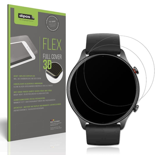2x Full Cover Schutzfolie matt für Amazfit GTR 2e (1)