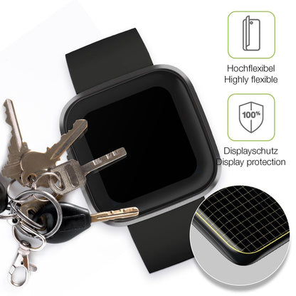 2x Full Cover Schutzfolie matt für Fitbit Versa 2 (3)
