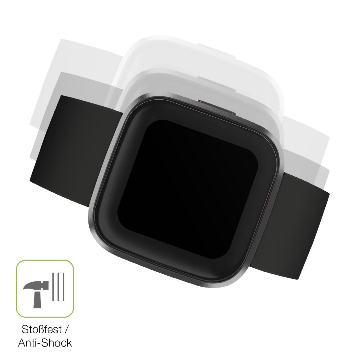 2x Full Cover Schutzfolie matt für Fitbit Versa 2 (4)