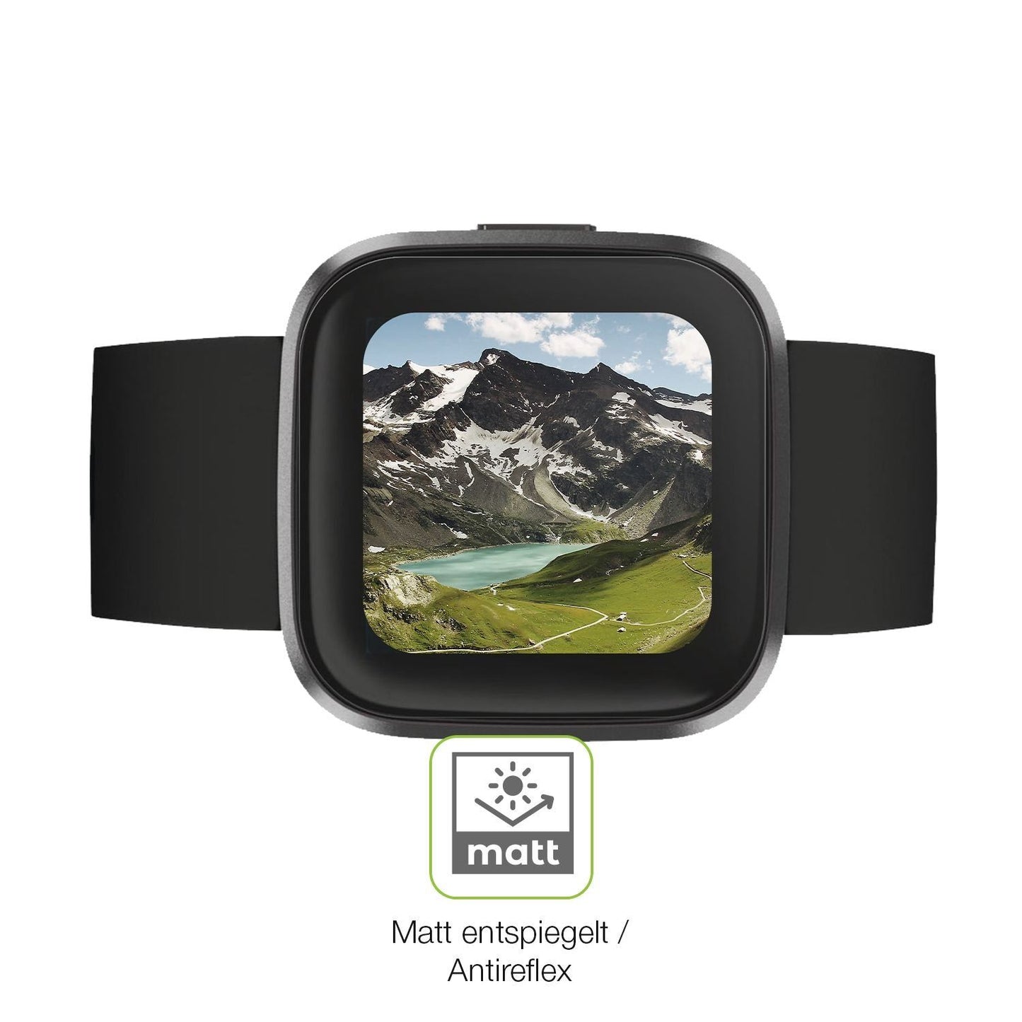 2x Full Cover Schutzfolie matt für Fitbit Versa 2 (5)