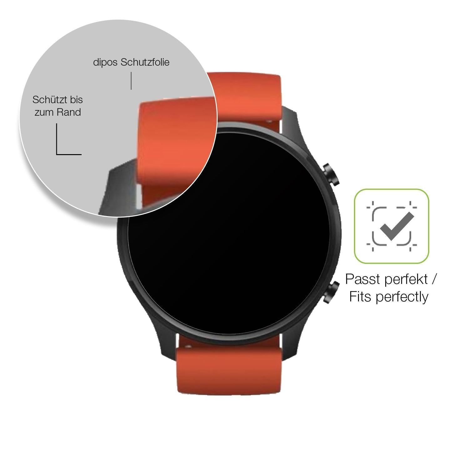 2x Full Cover Schutzfolie matt für Xiaomi Mi Watch (6)