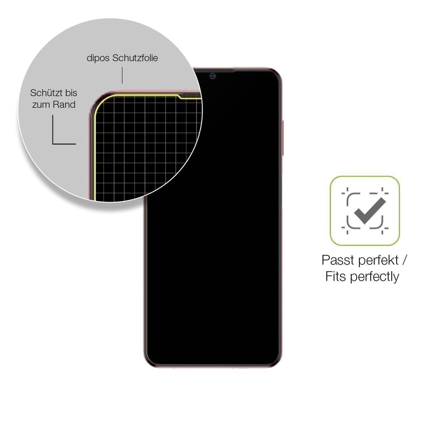 2x Full Cover Schutzfolie matt für ZTE Blade V40 V (6)