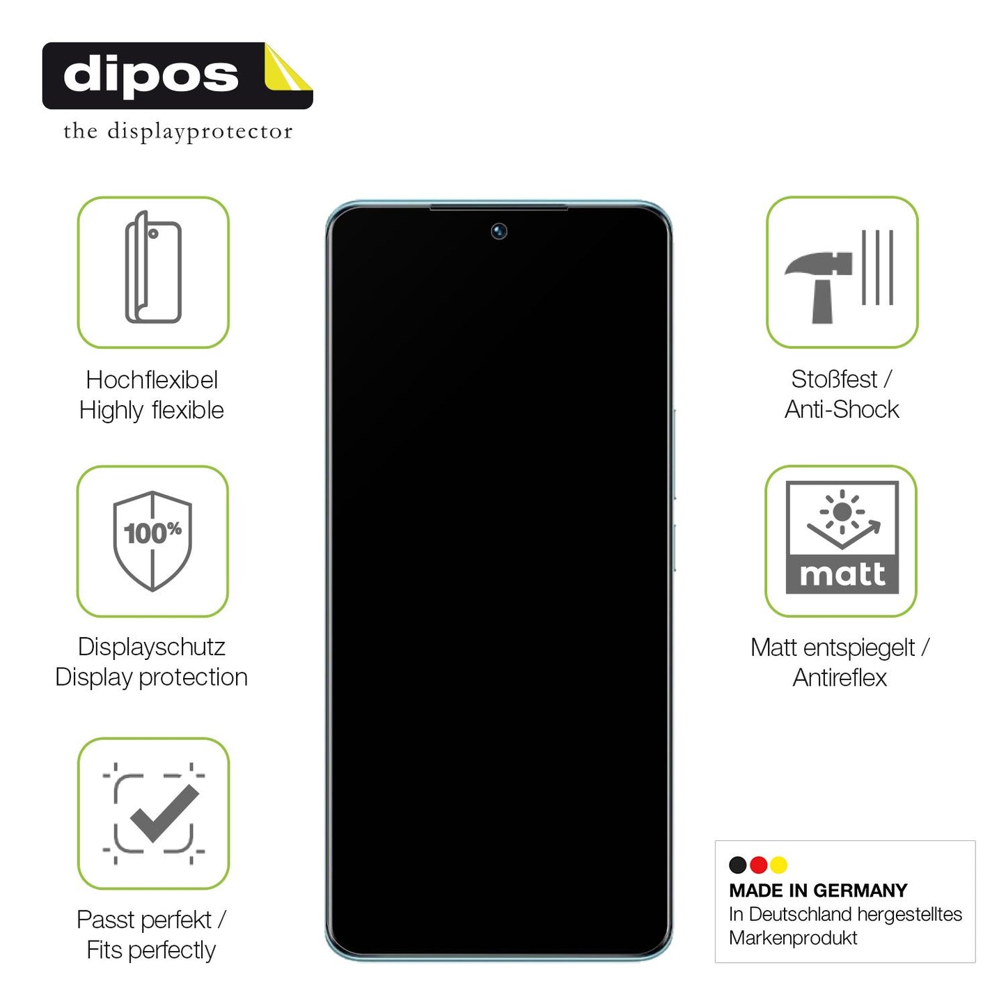 2x Full Cover Schutzfolie matt für Vivo V25 Pro (7)