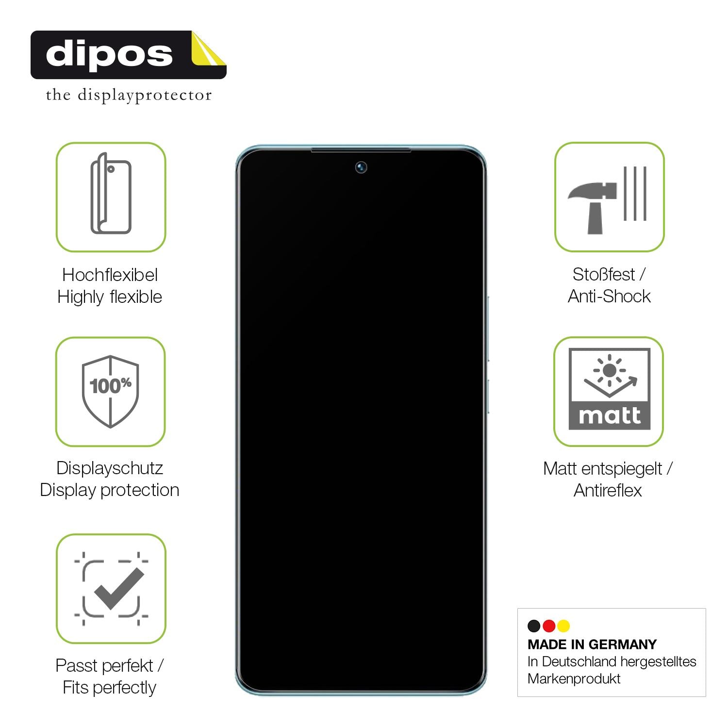 2x Full Cover Schutzfolie matt für Vivo V25 Pro (7)