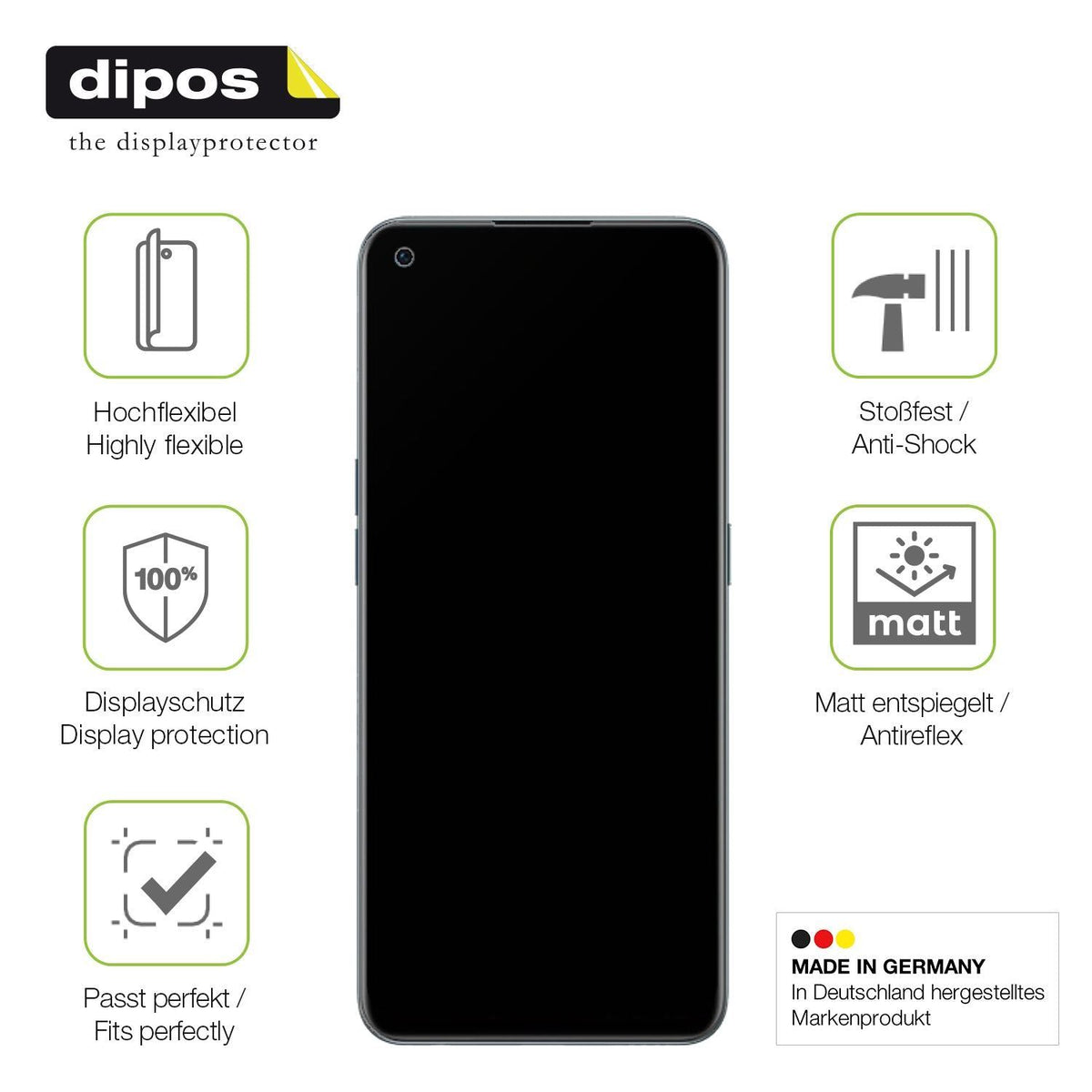 2x Full Cover Schutzfolie matt für OnePlus Nord CE (7)