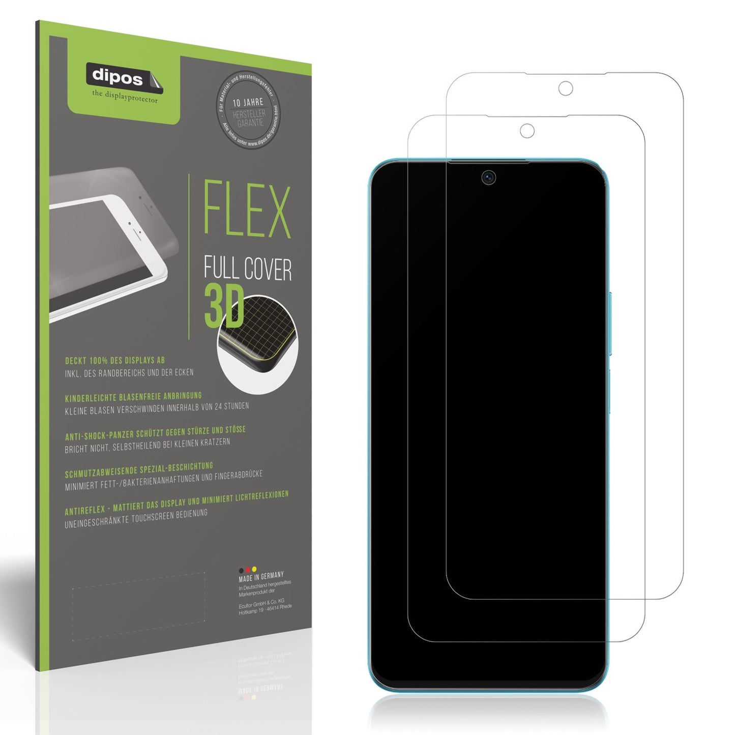 2x Full Cover Schutzfolie matt für Honor X8a (1)