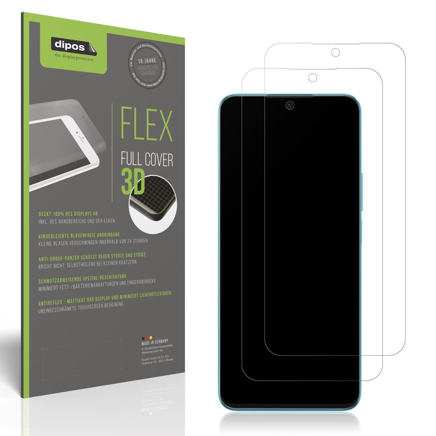 2x Full Cover Schutzfolie matt für Honor X8a (1)