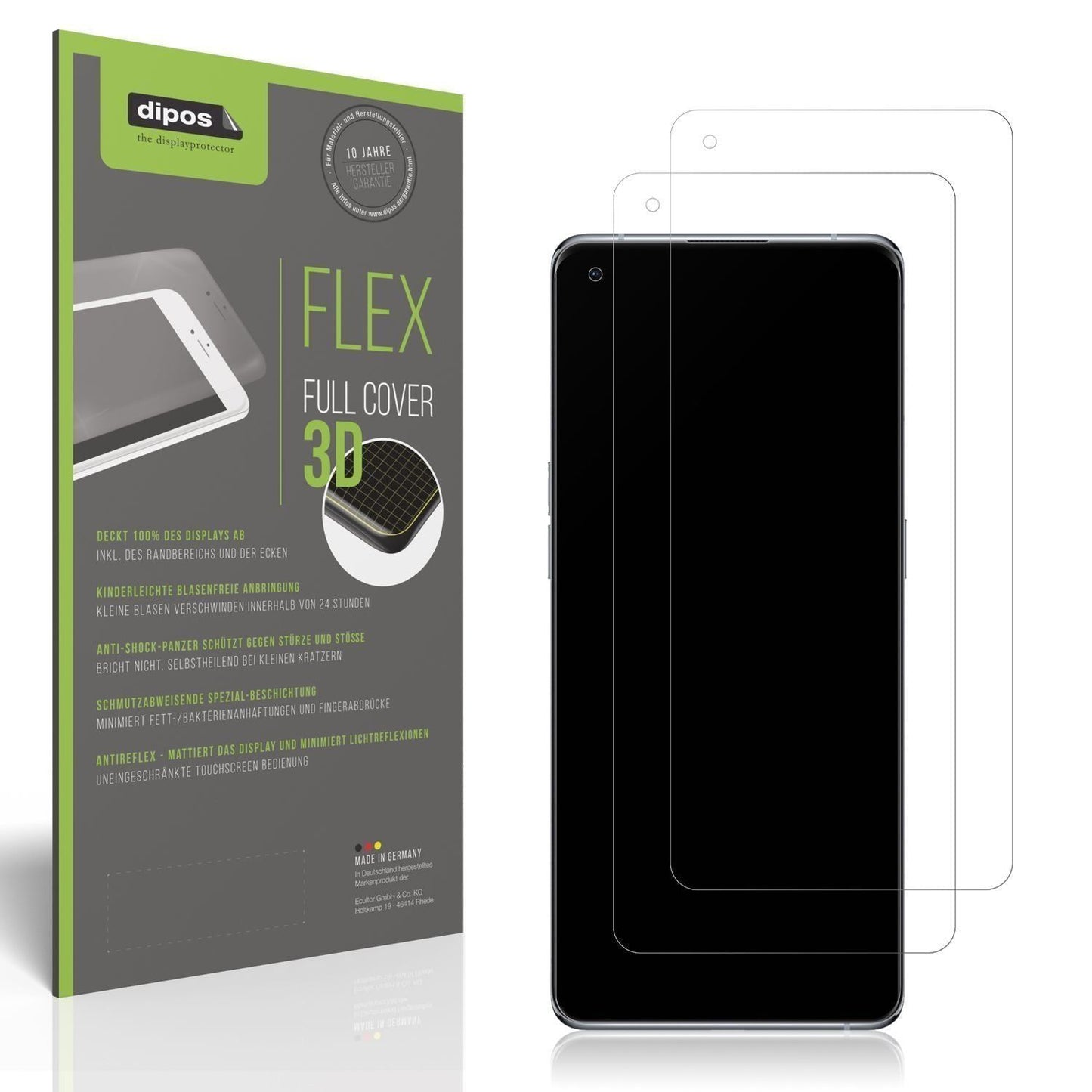 2x Full Cover Schutzfolie matt für Oppo Find X5 Pr (1)