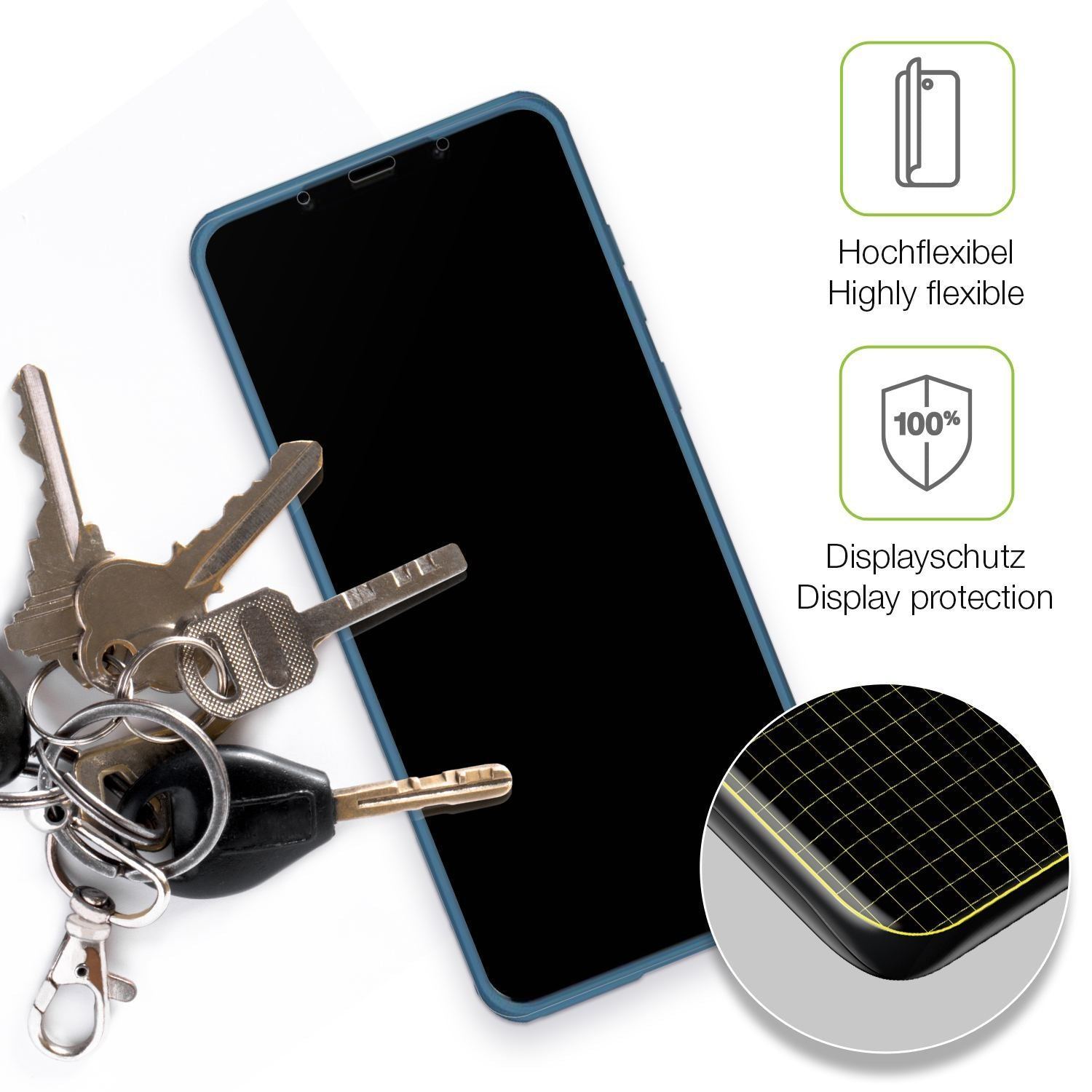 2x Full Cover Schutzfolie matt für Huawei Mate 50  (3)