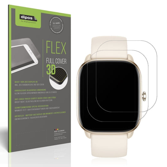 2x Full Cover Schutzfolie matt für Amazfit GTS 4 m (1)
