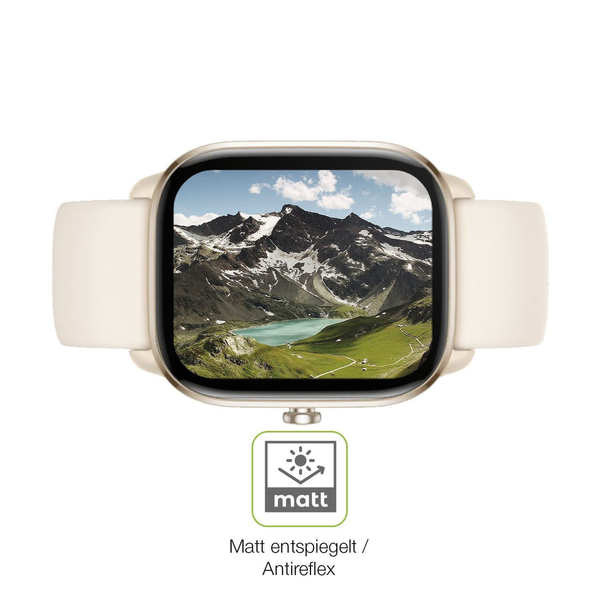 2x Full Cover Schutzfolie matt für Amazfit GTS 4 m (5)