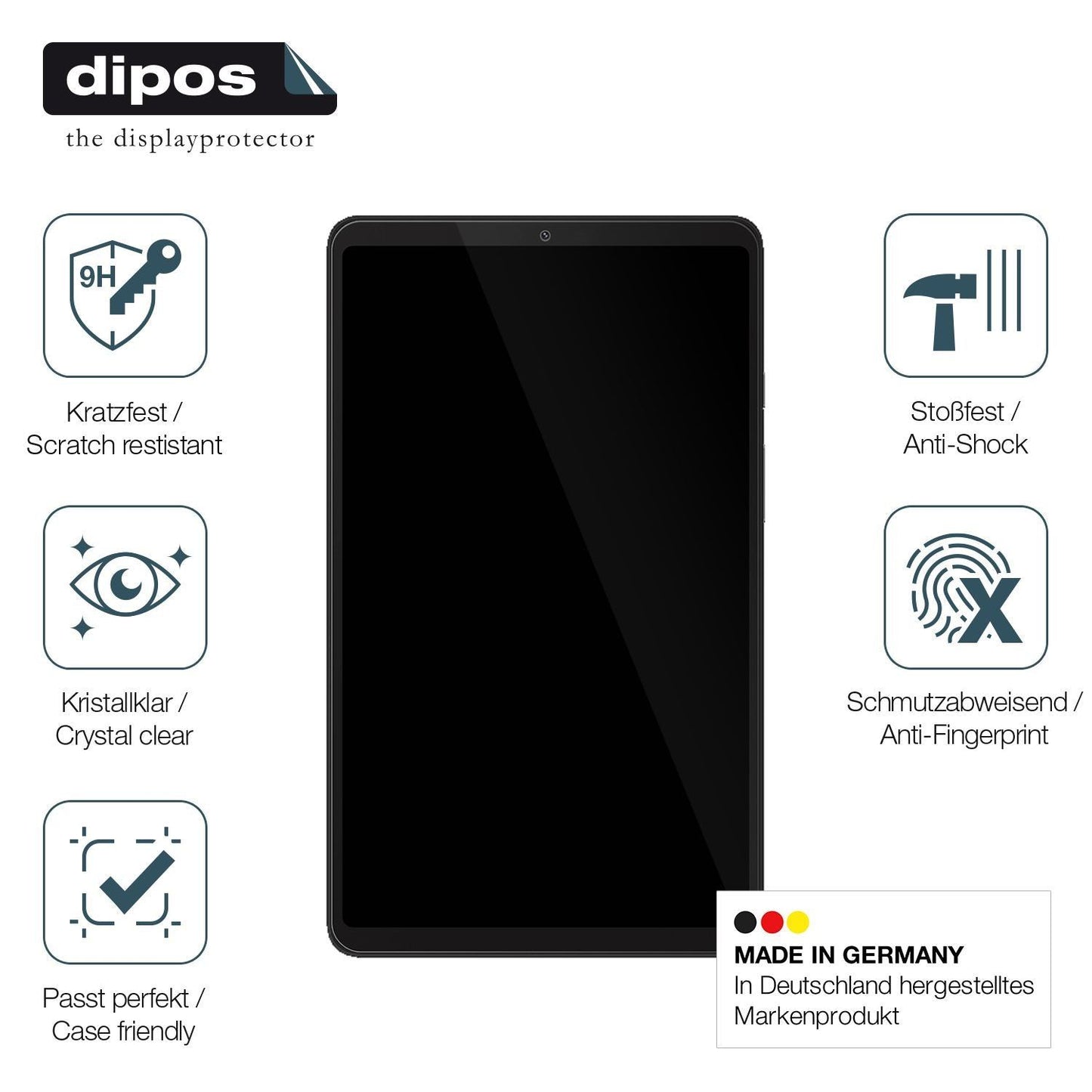 2x 9H Schutzfolie für Samsung Galaxy Tab A9 Panzer (7)