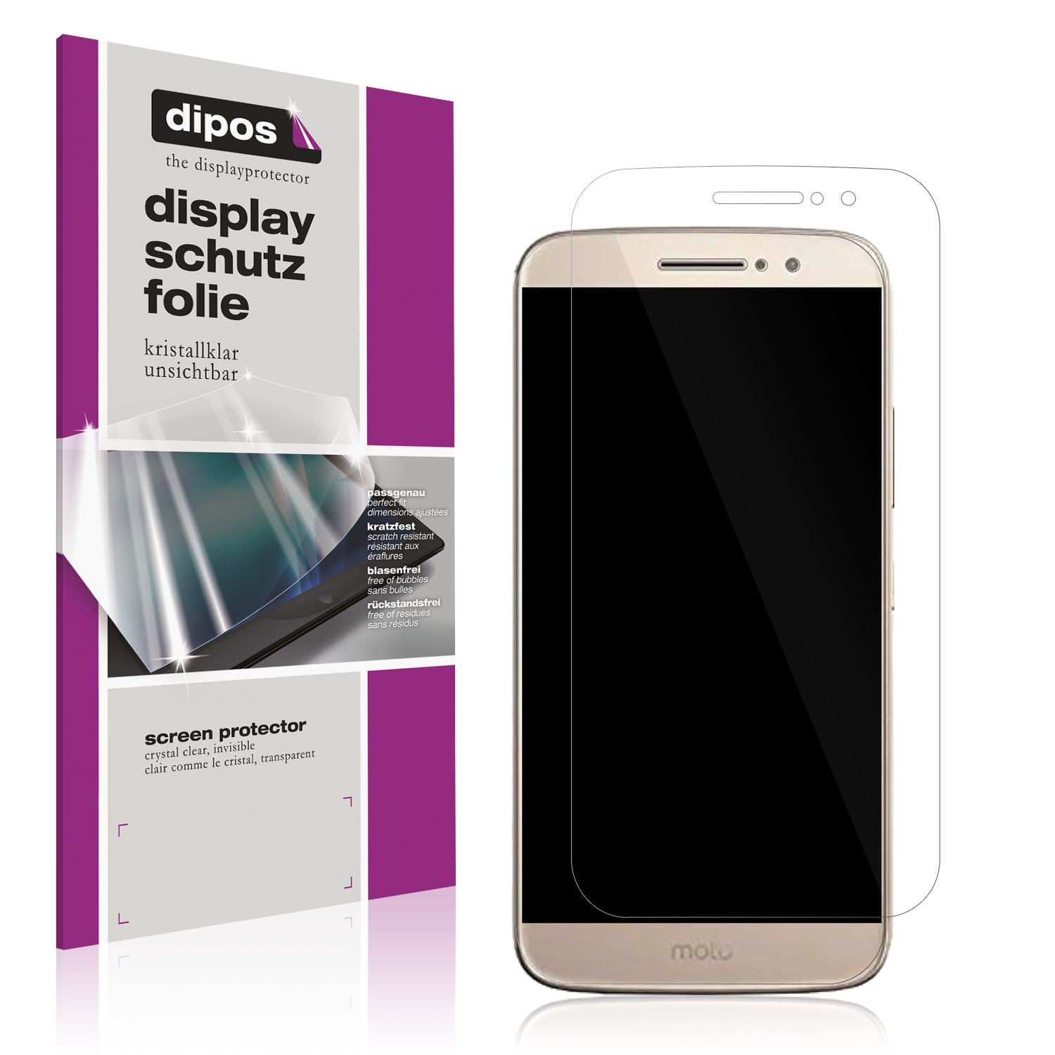 4x Schutzfolie klar für Motorola Moto M CXT 1663 D (1)