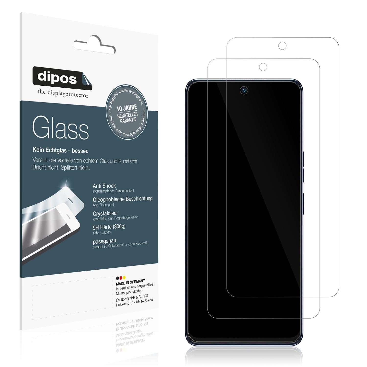 2x 9H Schutzfolie für Tecno Camon 19 Pro Panzerfol (1)