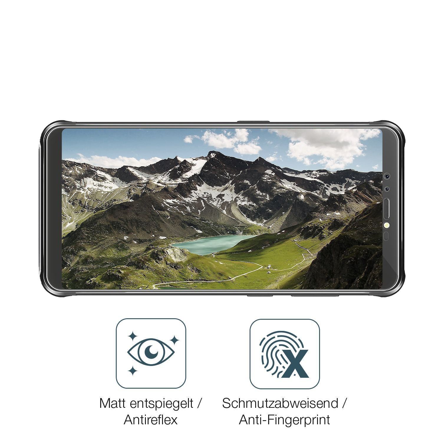 2x 9H Schutzfolie matt für Vernee V2 Pro Panzerfol (5)