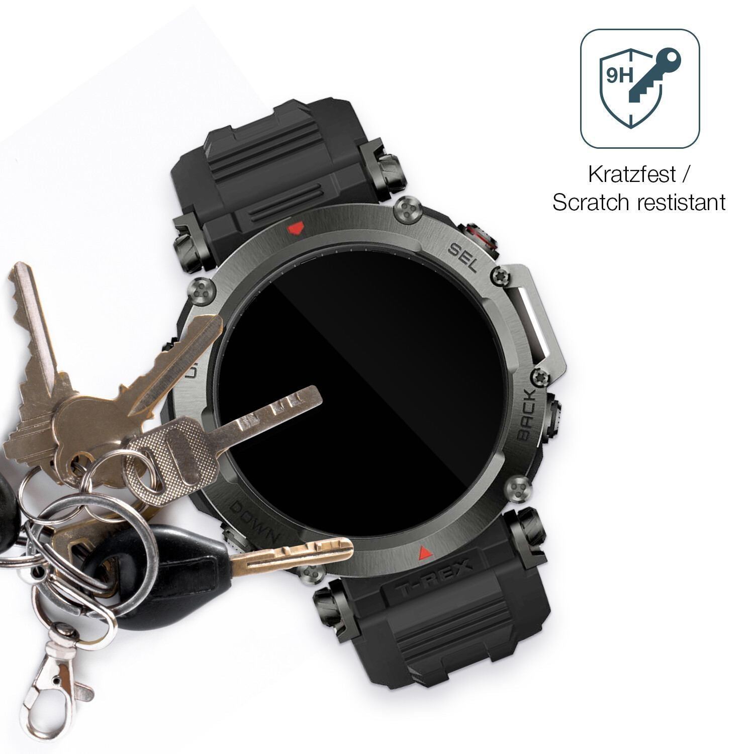 2x 9H Schutzfolie für Amazfit T-Rex Ultra Panzerfo (3)